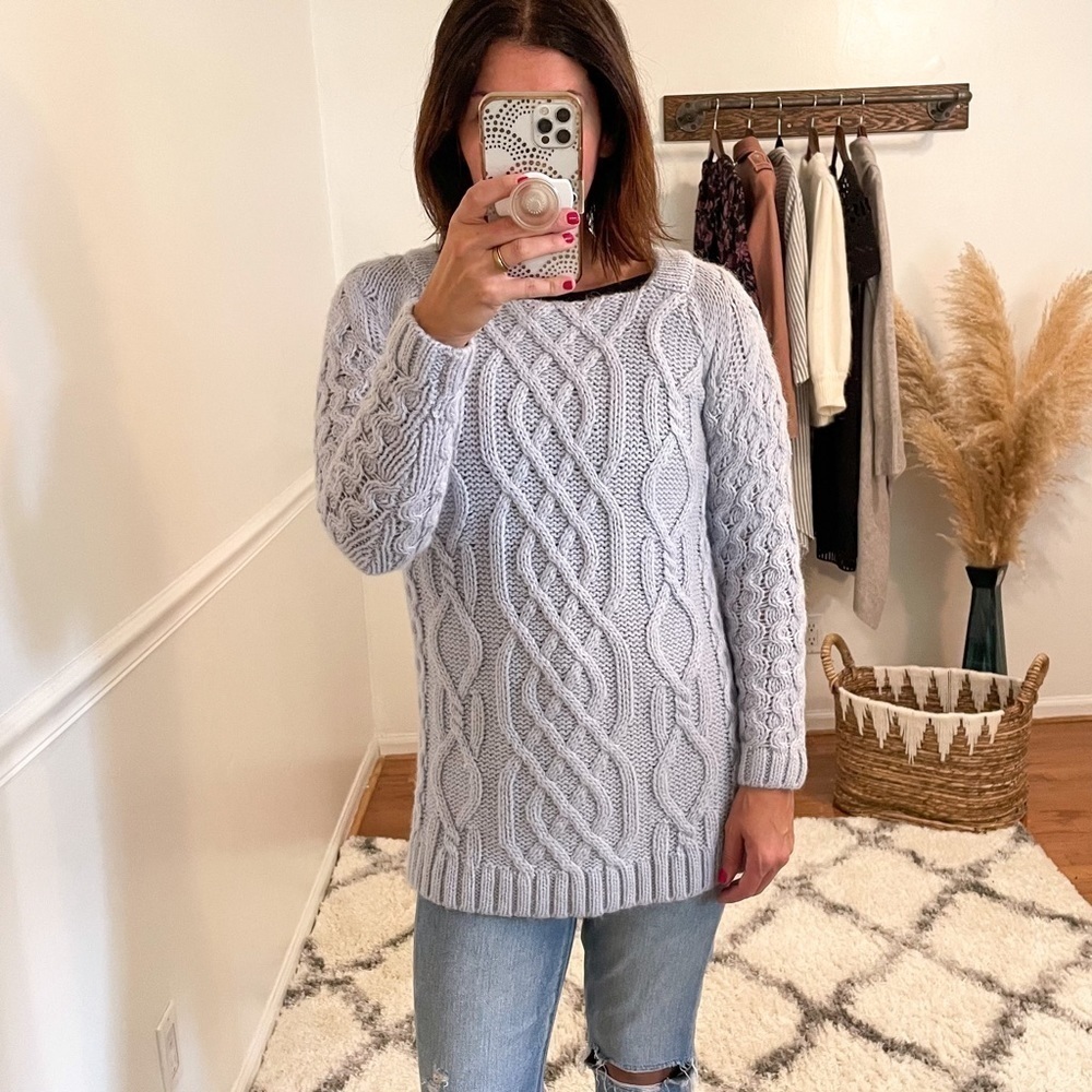 Zara Chunky Knit Alpaca Wool Sweater S